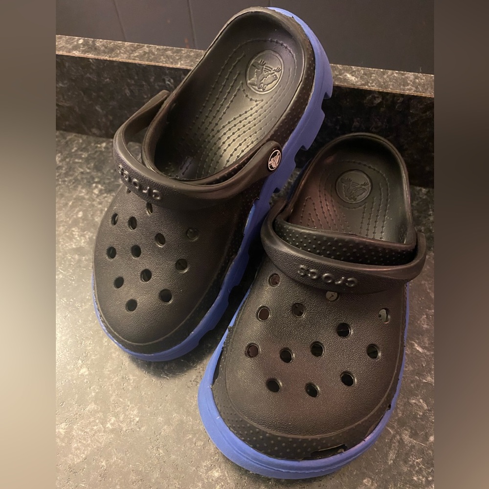 Crocs Duet Sport Clogs Blue Size C 12/13
